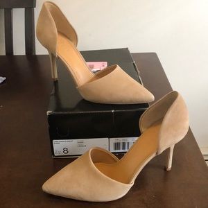 J. Crew Nude Lana Suede Heels